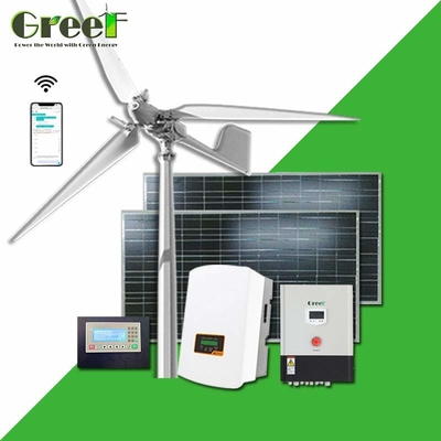 Generadores de energía eólica de control de tono híbrido solar 5KW con Off Grid/On Grid