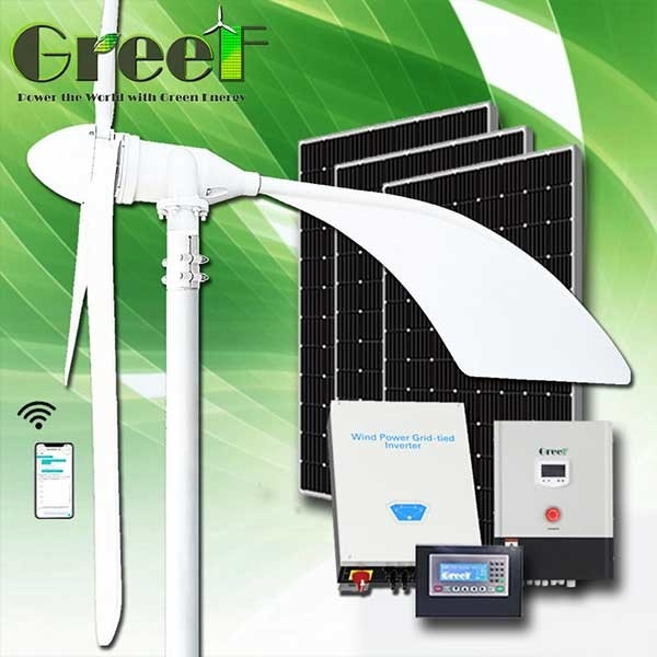 Ventilador del molino de viento del generador de la turbina de viento del control de la echada de la azotea del hogar 5KW 10KW para el hogar