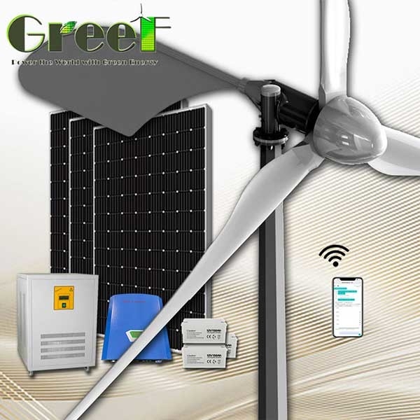 Ventilador del molino de viento del generador de la turbina de viento del control de la echada de la azotea del hogar 5KW 10KW para el hogar