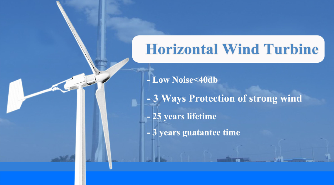 Generador de energía eólica horizontal, velocidad de inicio del viento de 3 m/s y potencia nominal de 5-30 kW para la producción de energía industrial