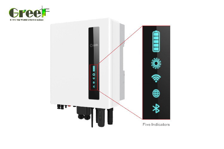 Inversor de red con 95% de eficiencia para frecuencias de 50/60Hz y rango de temperatura -25°C a 60°C