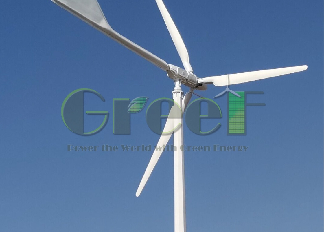 Método de parada automática por freno para aerogenerador horizontal con palas de FRP y potencia nominal de 5-30kW