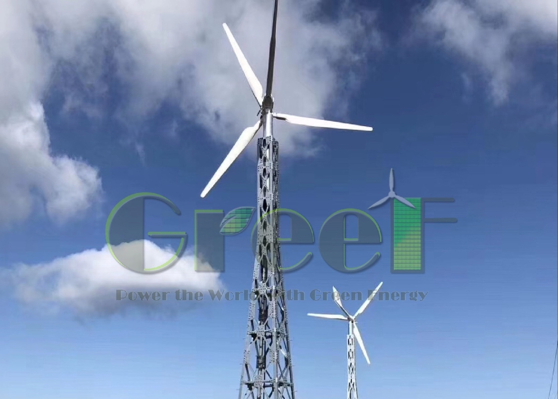 Método de parada automática por freno para aerogenerador horizontal con palas de FRP y potencia nominal de 5-30kW