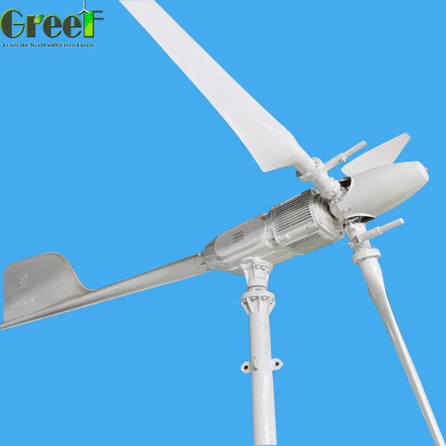 Control de guiñada y cabeceo a favor del viento para turbina eólica con generador de imán permanente de CA trifásico de 5KW y alta eficiencia de generación de energía