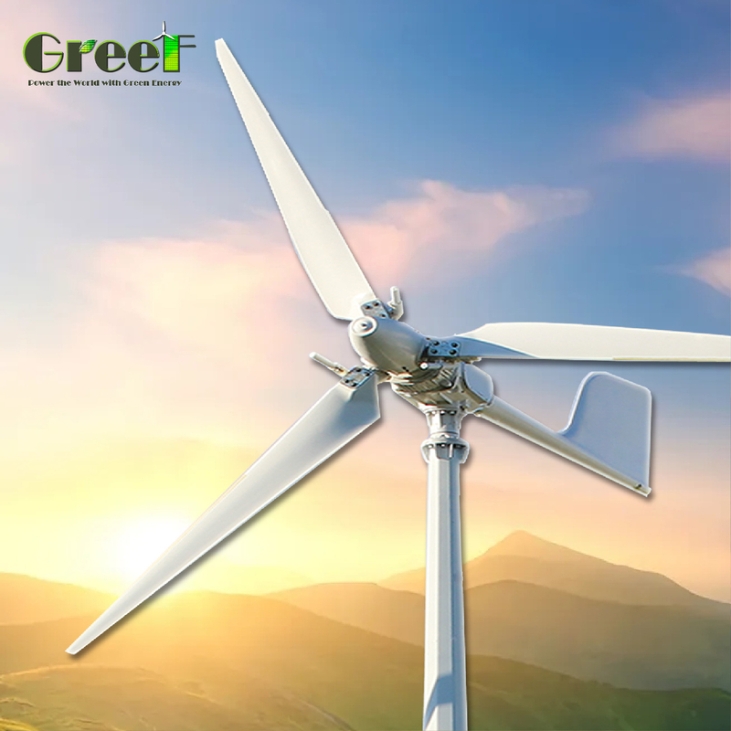 5KW 10KW 20KW 30KW Control de velocidad del viento de arranque bajo Control de paso Turbina eólica Generador de viento horizontal