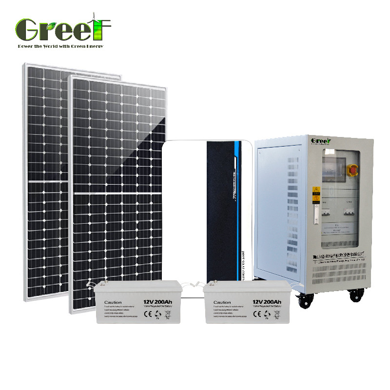 5kW de potencia de carga Sistema de energía solar pequeña fuera de la red con controlador de carga PWM incluido