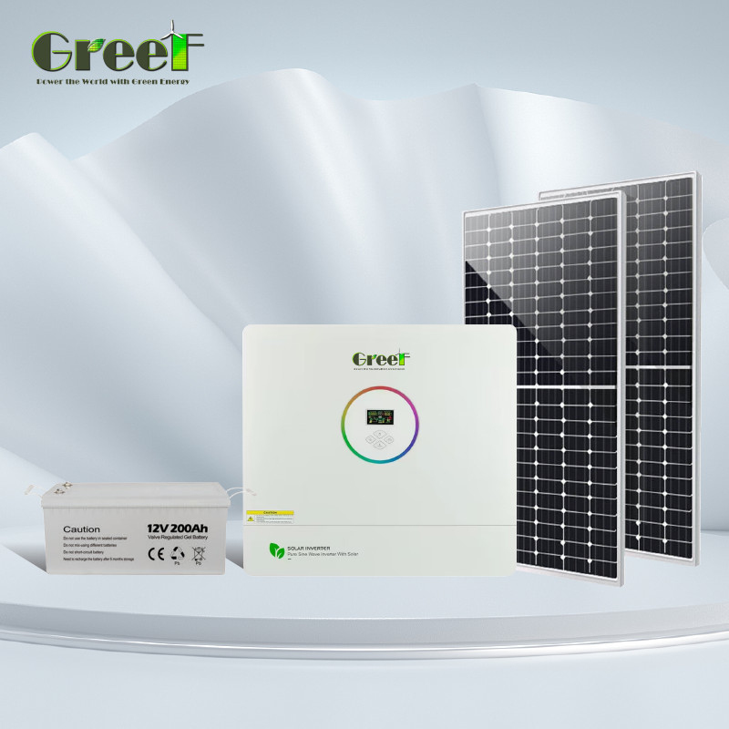 5KW 10kw Sistema de energía solar con batería de almacenamiento para uso doméstico