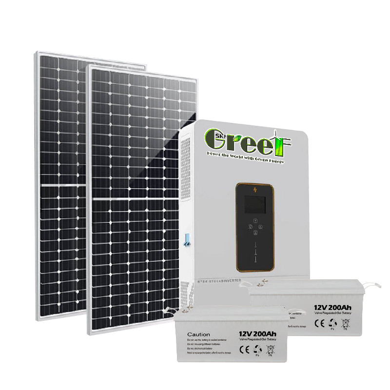 Sistema solar híbrido de una sola fase de 230Vac con inversor de onda senoidal pura y pantalla LCD