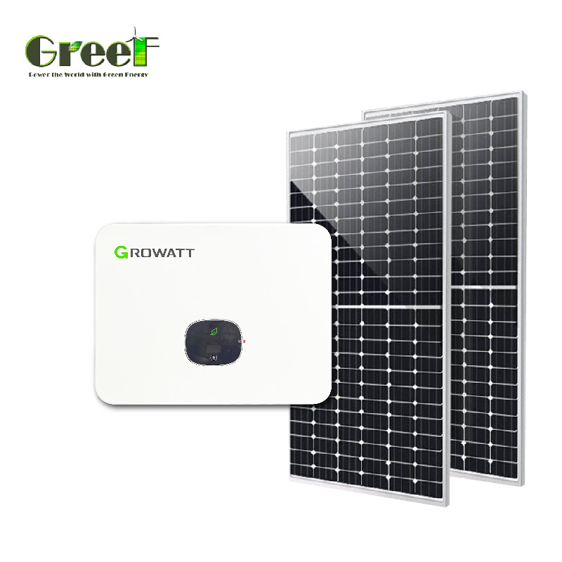 Sistema de paneles solares de silicio monocristalino 1kW-100kW Capacidad con pantalla LCD y medición neta