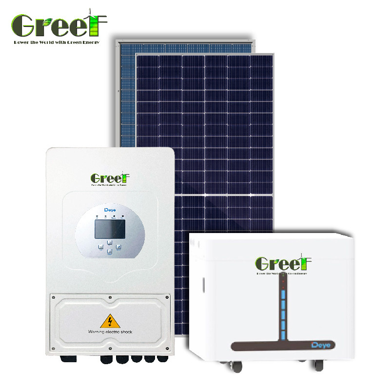 Pantalla LCD Sistema solar fotovoltaico de 5kW Sistema solar híbrido de carga de 5000W con control remoto