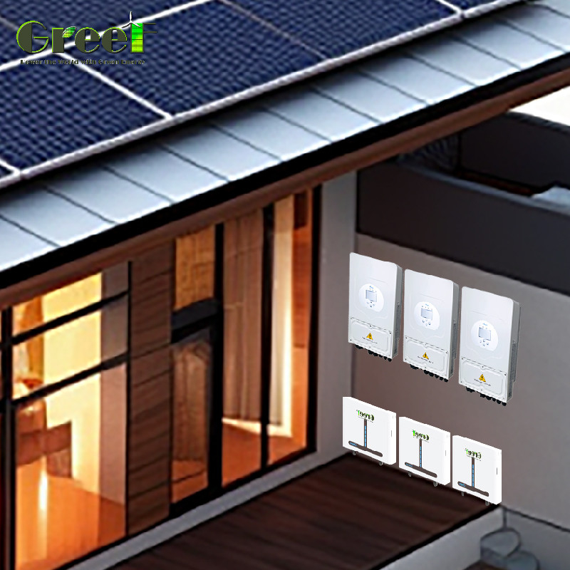 Generador de energía híbrido de potencia con función de respaldo Pantalla LCD 8Kw-10Kw Sistema solar