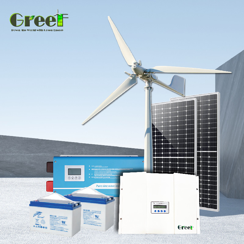 Control de guiñada y cabeceo a favor del viento para turbina eólica con generador de imán permanente de CA trifásico de 5KW y alta eficiencia de generación de energía
