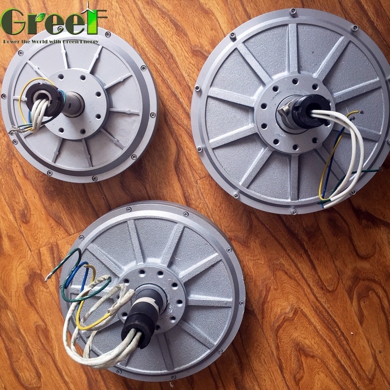Potencia nominal 0.5kW-5000kW Clase de protección IP54 Generador de imanes permanentes Voltaje personalizado para uso industrial
