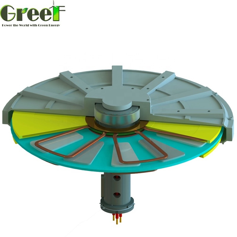 Generador de imanes permanentes con rodamiento SKF y salida de potencia variable para diferentes tamaños y diseños