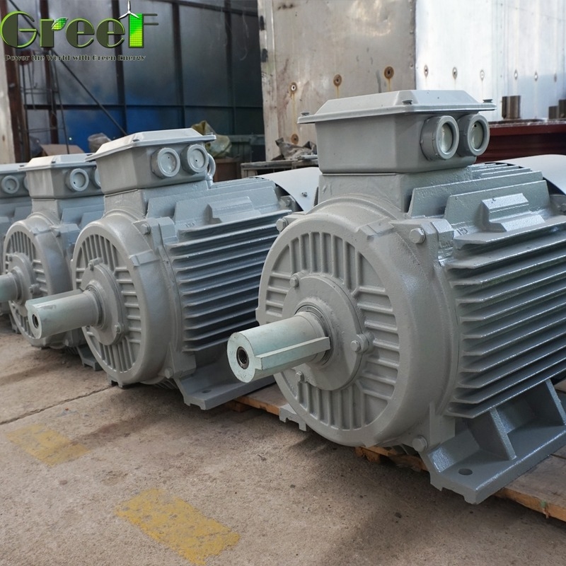 Generador de imanes permanentes de 10kW Voltado nominal personalizado 20rpm-3000rpm Rotado para uso doméstico