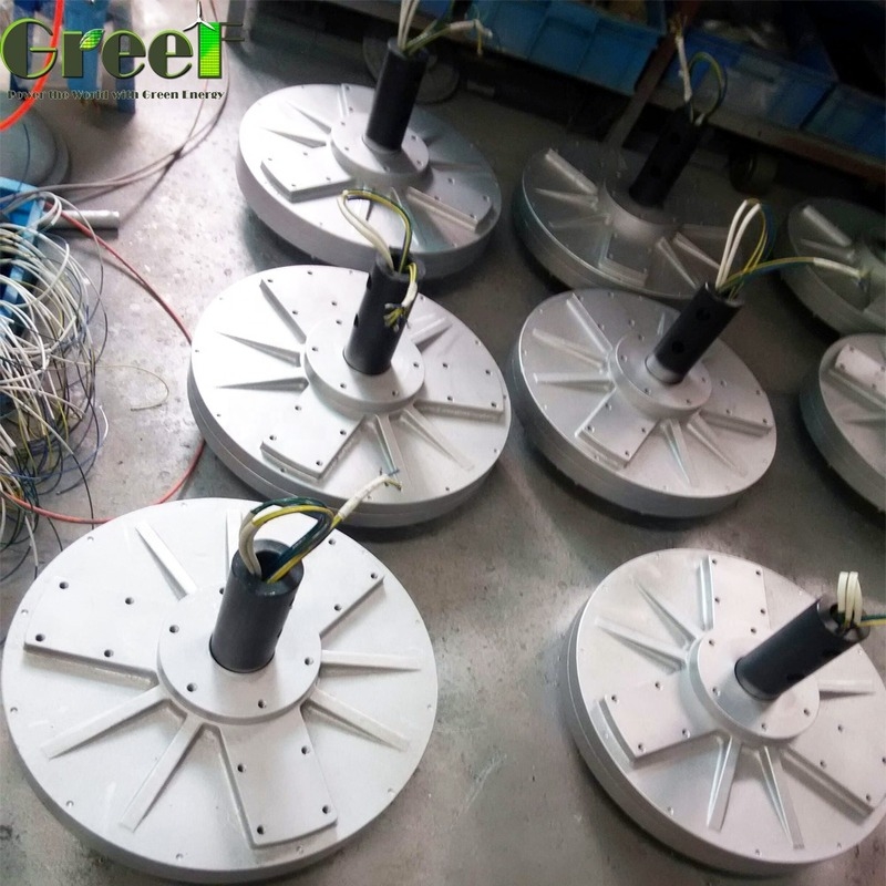 Generador de imanes permanentes sin núcleo trifásico de 0,1 kW-20 kW IP54