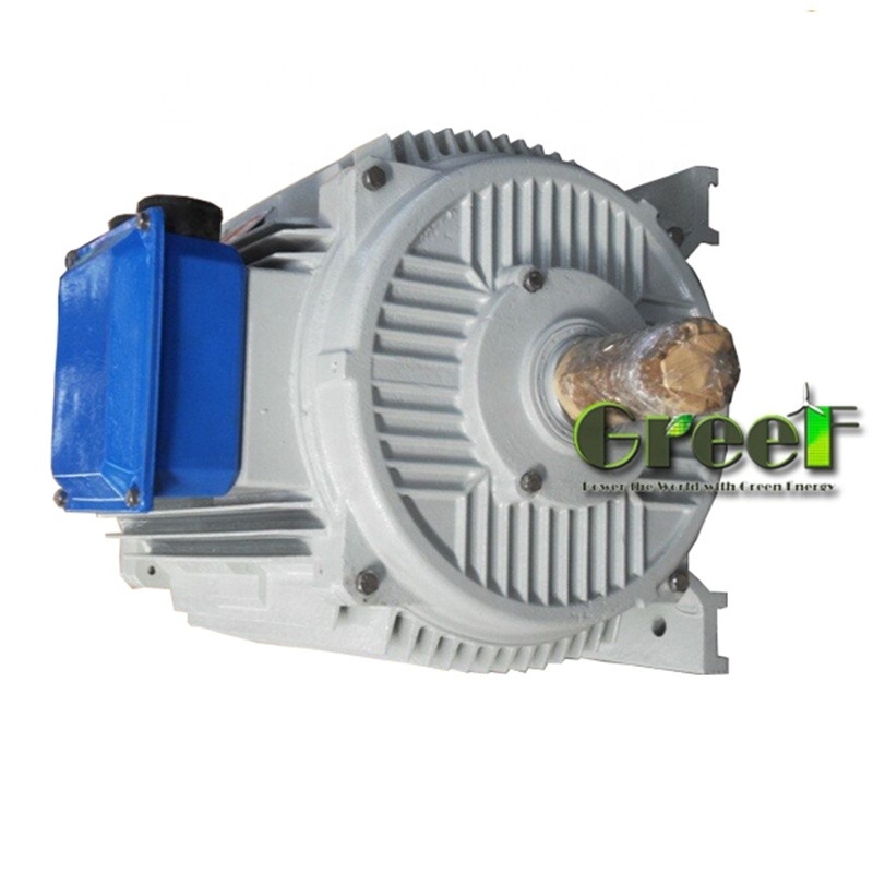 Generador de imán permanente de frecuencia 60/50Hz, velocidad de rotación nominal de 20--3000 rpm con motor de CC sin escobillas y tecnología de accionamiento