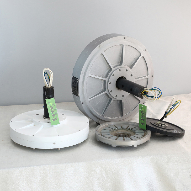 generador de imán permanente del disco de 2kw Coreless producción eléctrica de 3 fases