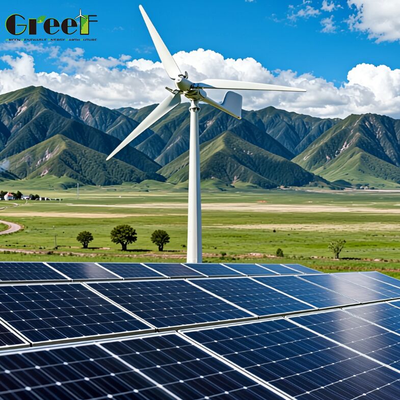 Sistema solar híbrido instalado en el techo con una eficiencia del 95% para soluciones de energía renovable fuera de la red