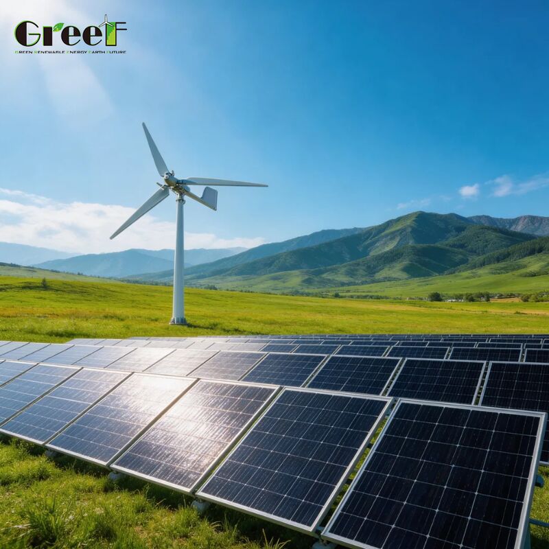 Sistema Híbrido Eólico Solar de Montaje en Tierra con Medición Neta, Protección IP66 y Batería Lifepo4 para Soluciones de Energía a Gran Escala
