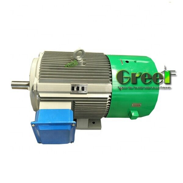 Generador de imán permanente de 3 fases de NdFeB de eje horizontal para generación de energía industrial 500W-5000kW