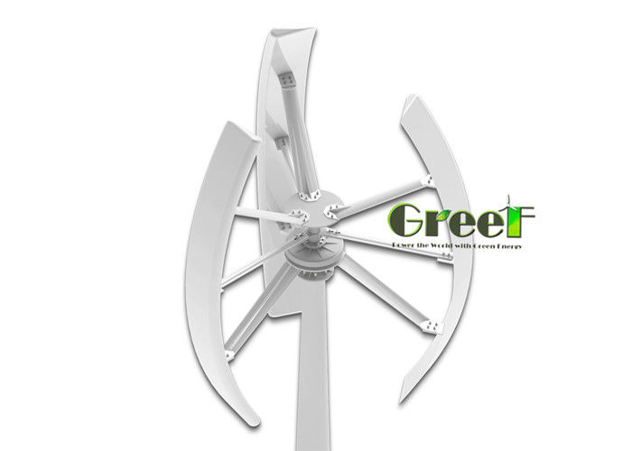 Aerogenerador de eje vertical con material Nd-Fe-B, con 3 palas de FRP y nivel de ruido ≤20db