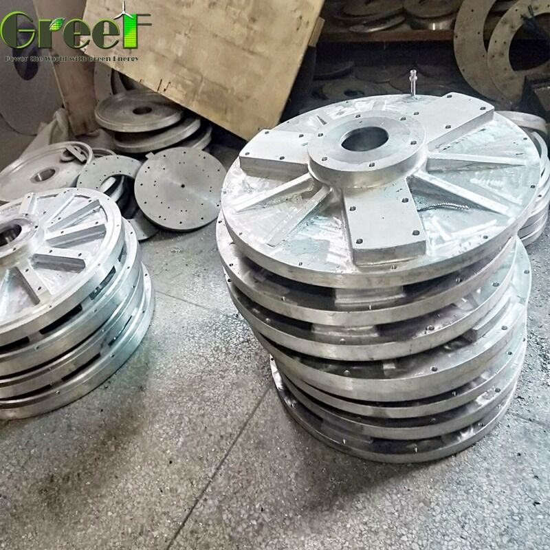 Aluminum Alloy Coreless Permanent Magnet Generator with Low Start Torque and High Efficiency (>92%) for Industrial Use