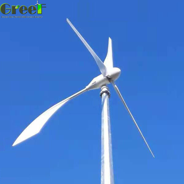 Sistema eléctrico trifásico de la turbina de viento de AXIS horizontal atado a la rejilla de la energía alternativa 1KW